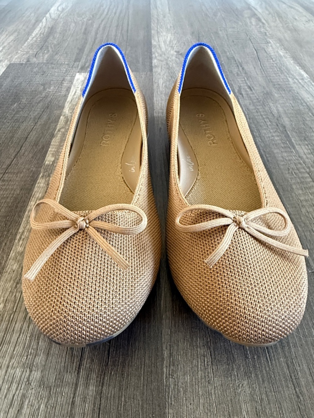 Rothy’s Shoes Brown The Ballet Flat Size 7.5 Bow Detail Slip Ons - Picture 2 of 6